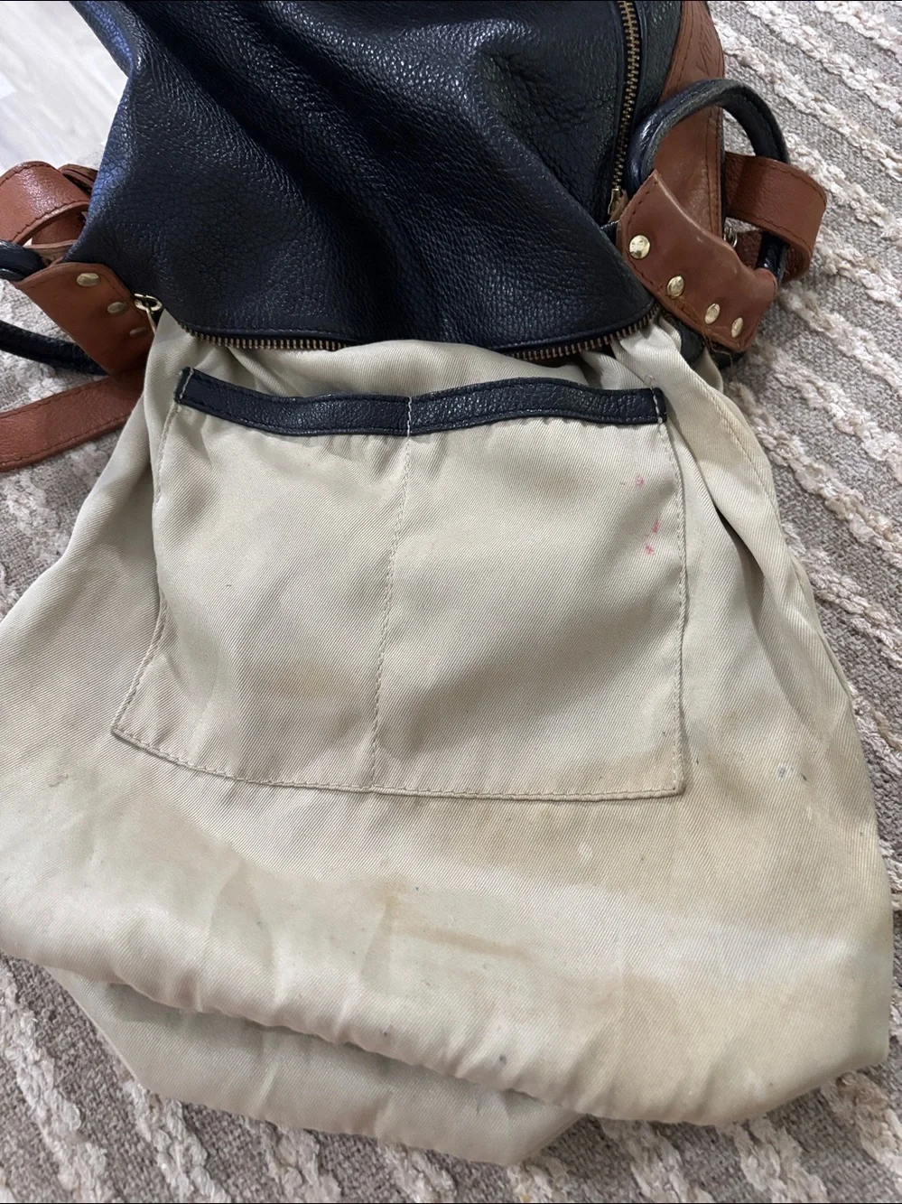 Valentina Sling Backpack Italian Leather Convertible Bucket Bag Purse